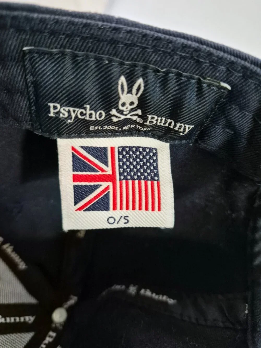 Psycho Bunny Navy Baseball Cap with Red Embroidered Logo OS